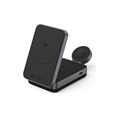 Đế sạc không dây 3 in 1 Mazer QI2 MagFold05 - Hàng Chính Hãng