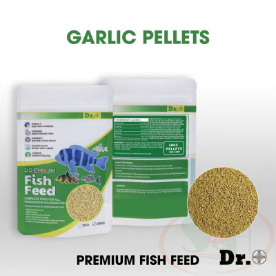 Thức ăn cá Dr+ Premium Garlic Pellets tỏi tăng miễn dịch đề kháng cá tép cảnh