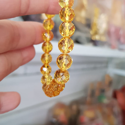 Vòng tay chuỗi đá thạch anh tự nhiên vàng tươi giác size nhỏ 8mm 22 hạt vòng hợp nữ mệnh kim thổ thuỷ đeo đẹp may mắn tốt cho sức khỏe, công việc hanh thông thuận lợi ạ món quà tặng ý nghĩa dành cho chính mình & người thân ạ