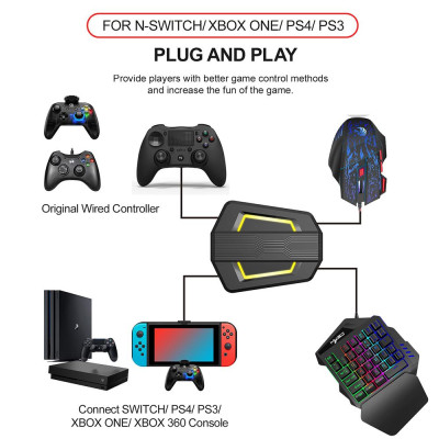 Chuột chơi game có dây HXSJ H300 V100 35 phím một tay P6 