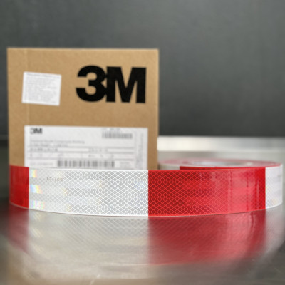 Decal phản quang 3M 983 Trắng - Đỏ