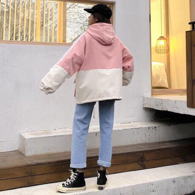  Áo khoác nữ dù 2 lớp in chữ LionGirl phối nón hàng đẹp - M304