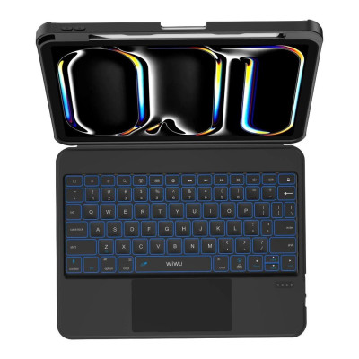 Bao Da Bàn Phím WIWU Combo Pro 3in1 MK-007 Keyboard cho IPad Gen 11 A16 ,10 2022,pro 11 inch M4, Air 4,5,6 M2 2024 - Hàng chính hãng