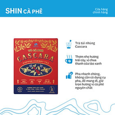 Trà túi nhúng Cascara - SHIN Cà Phê - Túi Nhúng - Hộp 10 gói