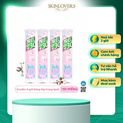 Combo Bông Tẩy Trang IPEK 150 Miếng (Thổ Nhĩ Kì)