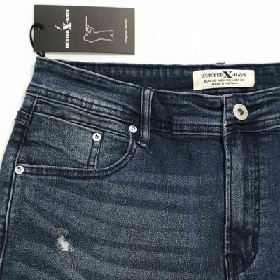 Quần Short Jeans Nam Cao Cấp HUNTER X-RAYS S35 Form Slimfit Màu Xanh S35
