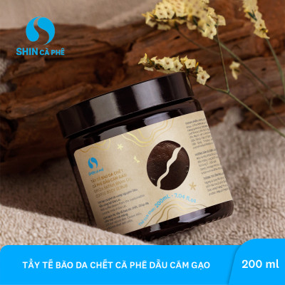 Tẩy tế bào chết Cà phê Cám gạo - SHIN Cà Phê - Hủ 200g