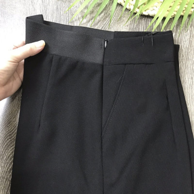 Quần baggy nữ Hiền Trần BOUTIQUE cạp chun sau, quần baggy vải công sở, cạp cao form dáng chuẩn, chất vải cao cấp