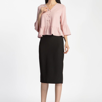 Chân Váy Midi Xẻ Sau De Leah -  Đen