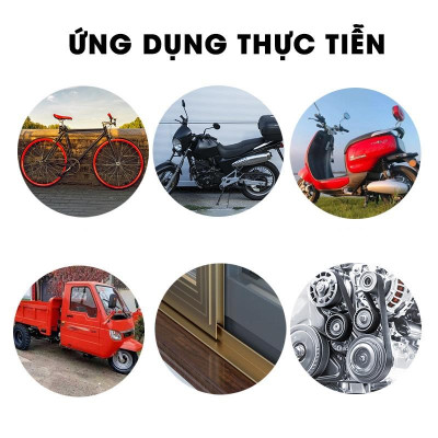 Mỡ trắng bôi trơn giảm chấn, Grease chống rỉ sét. giảm tiếng cọt kẹt trên ô tô kèm chổi quét