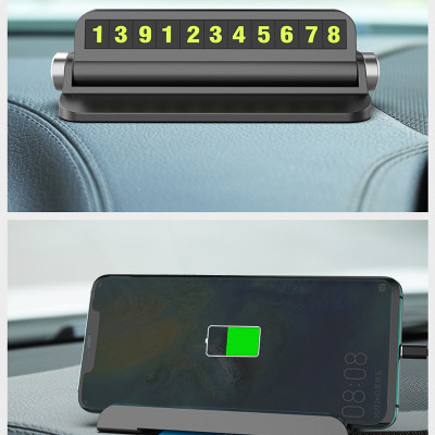 Bảng số điện thoại gắn taplo ô tô kiêm giá để điện thoại