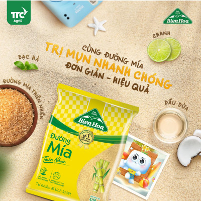 Combo 3 túi Đường Mía Thiên Nhiên Biên Hòa 500G/túi