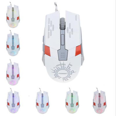 Chuột chơi game có dây FOREV 6 nút Có thể điều chỉnh 4000 DPI với đèn nền quang học