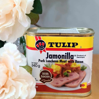 Thịt heo hộp Tulip Jamonilla Pork Luncheon Meat With Bacon 340g