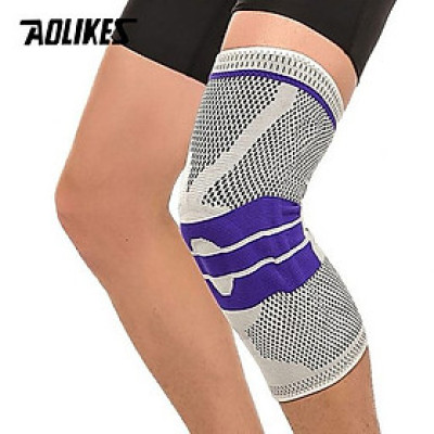 Đai bảo vệ đầu gối AOLIKES A-7721 trợ lực khớp gối với silicone đàn hồi sport knee protector