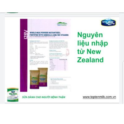 Sữa dinh dưỡng cho người bị thận Ney Gold 800g topten milk