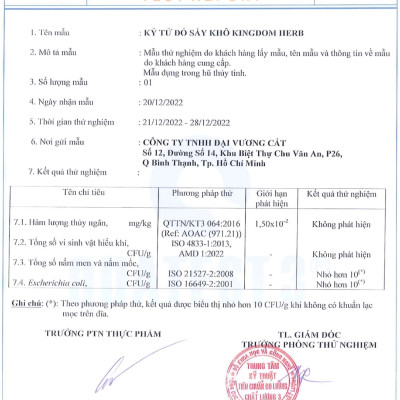 Kỷ tử organic Ninh Hạ Kingdom Herb chính hãng thượng hạng hộp 90g - KQ