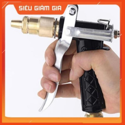 Bộ dây vòi xịt nước rửa xe, tưới cây . tăng áp 3 lần, loại 3m, 5m 206236Cđầu đồng, cút, nối đen, d.vàng