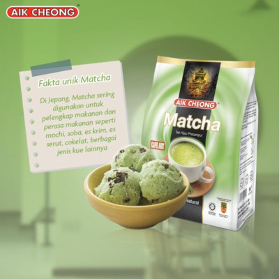 Trà Sữa Vị Trà Xanh Aik Cheong Matcha Café Art (12 Gói x 25g)