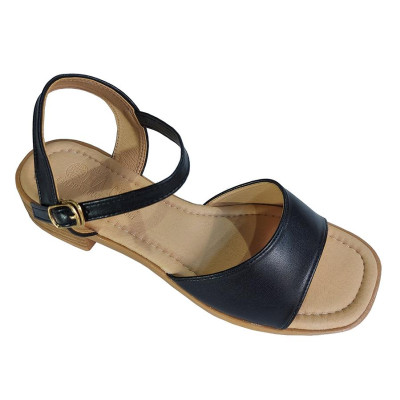 Giày Sandal Nữ Cao Gót Da Bò Thật TiTi ĐÔ Cao Cấp 3cm DNU2177