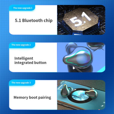 CINCATDY Tai Nghe Bluetooth Earbuds Single Side Wireless Earphone Handsfree Stereo Headset 2021 TWS Earbud with Microphone Waterproof Touch Earbud