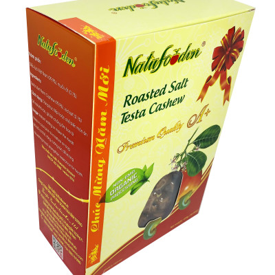 Điều lụa rang muối cao cấp A+454 (500g) - Hộp quà tết - Natufoodvn