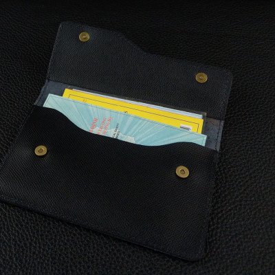 Ví Đựng Đăng Kiểm Ô Tô Da Bò Thật form ngang - hàng chính hãng