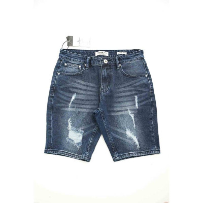 Quần Short Jeans Nam Rách Cao Cấp HUNTER X-RAYS Form Slimfit Thun Màu Xanh S63