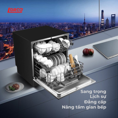 Máy Rửa Bát 13 Bộ LORCA TA 918DWB Hàng Chính Hãng Nhập Khẩu Cao Cấp Hiệu Suất Cao Chống Ồn Tiết Kiệm Điện