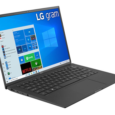 Máy Tính Xách Tay Laptop LG Gram 14Z90P-G.AH75A5 Core i7-1165G7/ RAM 16GB 4266MHz/ M.2(2280) Dual SSD slots - NVME:  512GB/ Intel Iris Xe Graphics / 14.0"(30.2cm) WUXGA (1920*1200) IPS/ / BT 5.1/ Pin 72WHrs/ Obsidian Black/ Win 10/ 999g - Hàng Chính Hãng