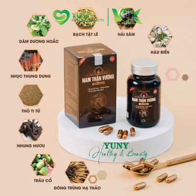 Tăng Cường Sinh Lý Nam Giới Nam Thận Vương Power VAK Giảm Xuất Tinh Sớm Bổ Thận Tráng Dương, Hộp 30 Viên