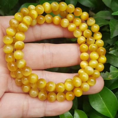 Vòng tay nữ đá mắt hổ tự nhiên vàng anh vip 6mm quấn tay 3 vòng đẹp vòng màu vàng anh tươi đẹp hợp nữ mệnh kim mệnh thổ mệnh thuỷ đeo tay may mắn xinh đẹp sang tay ạ