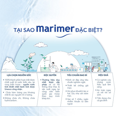 Xịt Mũi Nước Biển Sâu Marimer - Vệ Sinh Hàng Ngày Dành Cho Trẻ Sơ Sinh [100ml] - 7202C