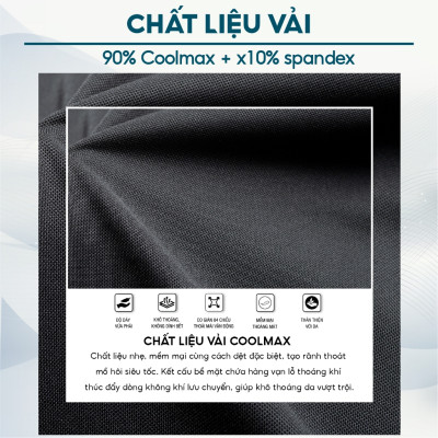 Áo thun thể thao nam Fasvin TS24625.HN chất COOLMAX Mềm Mát co giãn thoải mái