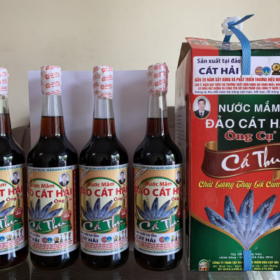 Nước Mắm Cá Thu Đỏ , 25 độ đạm dung tích 650ml/chai