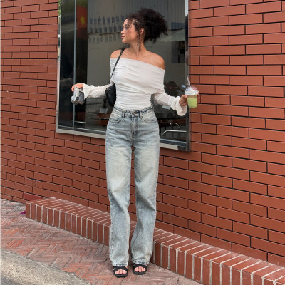 Quần Jean Ống Rộng Classic Air Blue Aaa Jeans