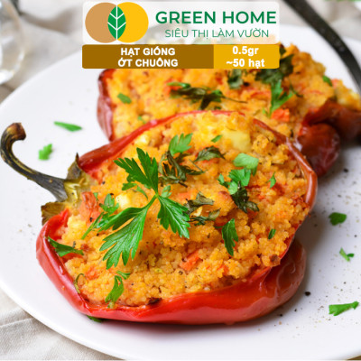 Hạt Giống Ớt Chuông GreenHome, Gói 0,5gr~50 hạt, Dễ Trồng Quanh Năm, Thu Hoạch Nhanh, Năng Suất Cao G13