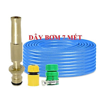 Bộ dây vòi xịt nước rửa xe, tưới cây . tăng áp 3 lần, loại 7m, 10m 206587 cút sập, + tặng đai