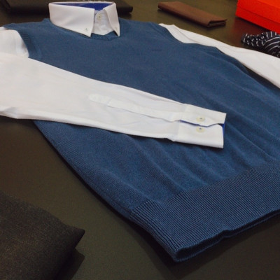 ÁO LEN GILE NAM ALIGRO - MÀU XANH DƯƠNG ALENGL012