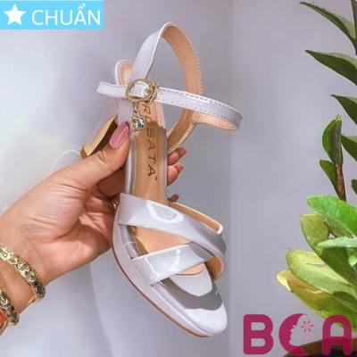 Giày cao gót nữ màu ghi 7p RO386 ROSATA tại BCASHOP kiểu dáng sandal, hở mũi, mang vào nịnh chân và tôn dáng cực kì