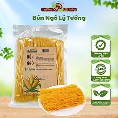 Bún Ngô Lý Tưởng 500g Healthy Loại 1 Sợi To Thơm Ngon, Bún Gạo Lý Tưởng Dai Mềm Đậm Hương Vị Việt