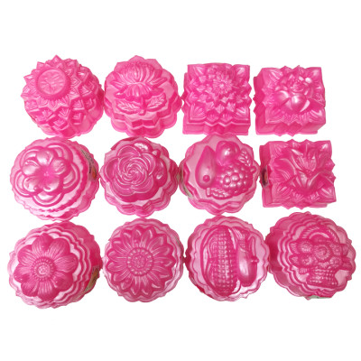 Bộ 10 khuôn rau câu trung thu - Khuôn hồng loại 10 cm - Mã số 1042