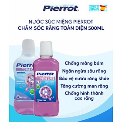 [ Mua 2 tặng 1 chỉ kẽ răng ] Nước súc miệng chăm sóc răng toàn diện Pierrot 500ML