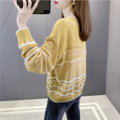 Áo Len Nữ Thu Đông Form Rộng Cổ tim Phong Cách Hàn Quốc Haint Boutique AL51