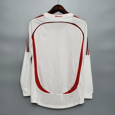 Áo Bóng Đá Retro AC Milan 2006 Dài Tay - Sân Khách bản cao cấp vải Cotton Polyester