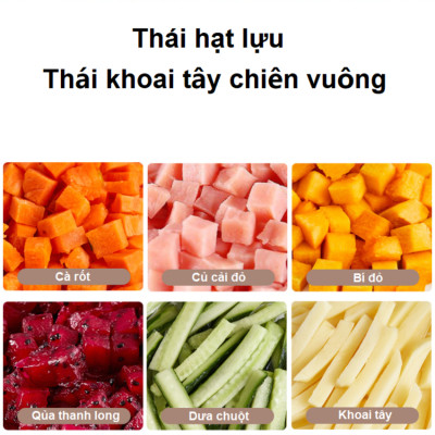 Máy thái rau củ quả đa năng, thái lát, thái sợi, thái hạt lựu thương hiệu Septree GJ817 - Hàng chính hãng
