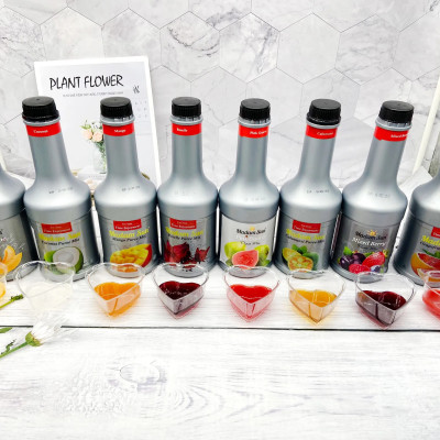 Mứt trái cây pha chế Madamsun vị Xoài (Mango Puree Mix) chai 1L - Hàng nhập khẩu Malaysia