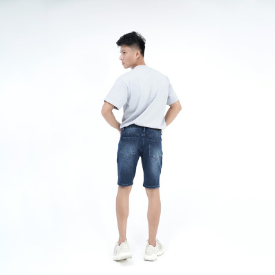 Quần Short Jeans Nam Rách Cao Cấp HUNTER X-RAYS Form Slimfit Thun Màu Xanh S63