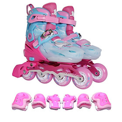 Giày Patin 8 Bánh Phát Sáng Centosy Cougar 333 Cho Trẻ Em, Patin Có Phanh, Patin Có Nút Chỉnh Size