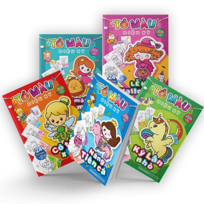 Sách - Tô Màu Diệu Kỳ - Hơn 200 Stickers - Megabook